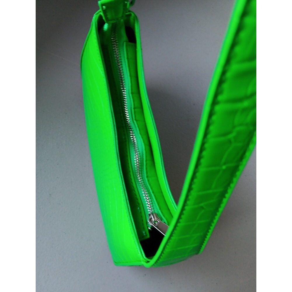 Urban Outfitters Shoulder‎ Purse GREEN Faux Crocodile Leather Y2K 90s Preppy - Picture 3 of 8